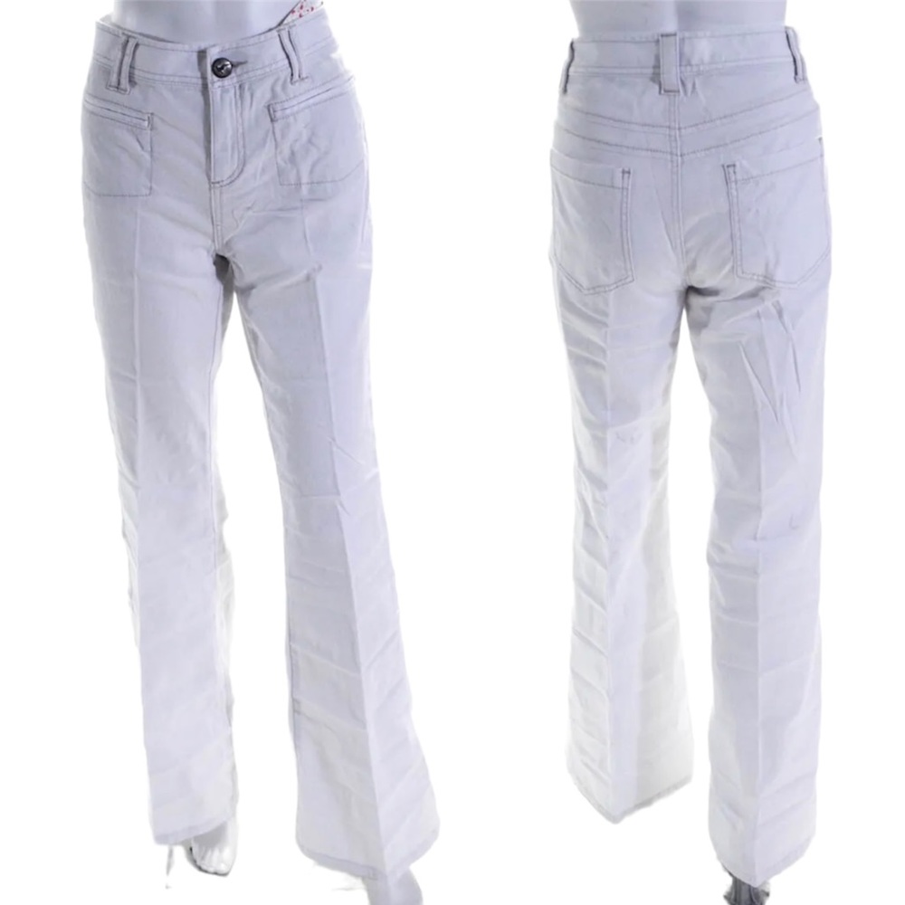 Free People Flare Jeans Size 29 Optic White BOHO Y2K NWT